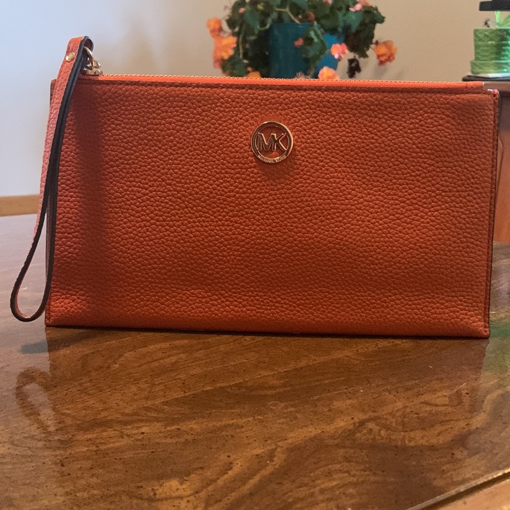 Michael Kors Orange Wristlet